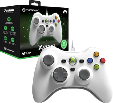 Hyperkin Cirka Xenon Xbox USB-C kablet kontroller (hvit)