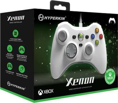 Hyperkin Cirka Xenon Xbox USB-C kablet kontroller (hvit)