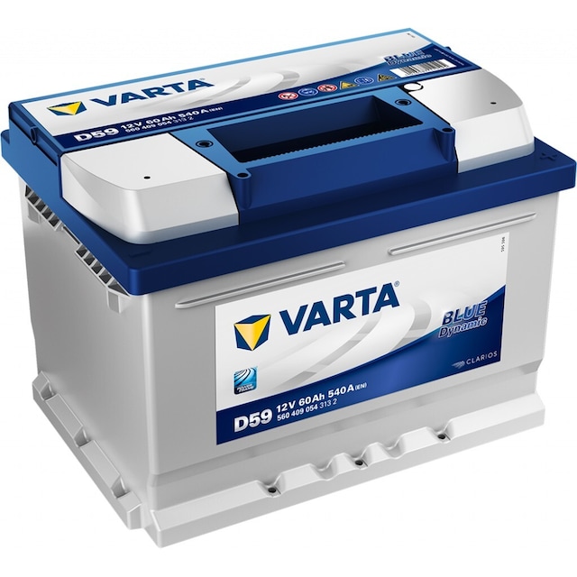 VARTA Blue Dynamic Batteri 12V 60AH 540CCA (242x175x175/175mm) +høyre D59