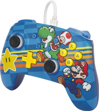 PowerA Nintendo Switch Enhanced USB kablet kontroller Mushroom Kingdom