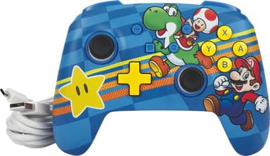 PowerA Nintendo Switch Enhanced USB kablet kontroller Mushroom Kingdom