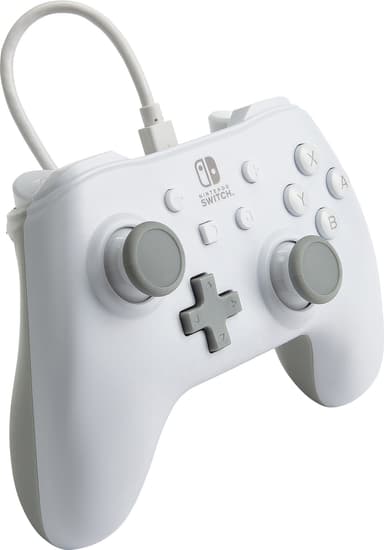 PowerA Nintendo Switch USB kablet kontroller (hvit)
