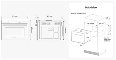 Samsung kompakt mikrobølgeovn NQ5B5713GBK/U1