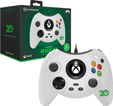 Hyperkin Duke Xbox 20th Anniversary kablet kontroller (hvit)