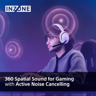 Sony Inzone H5 trådløst gaming headset (hvit)