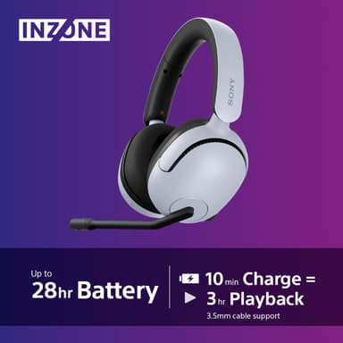 Sony Inzone H5 trådløst gaming headset (hvit)