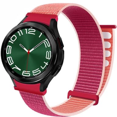 Nylon armbånd No-Gap Samsung Galaxy Watch 6 Classic (43mm) - Pomegran