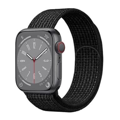Nylon klokkerem Apple Watch 9 (41mm) - Blackwhite