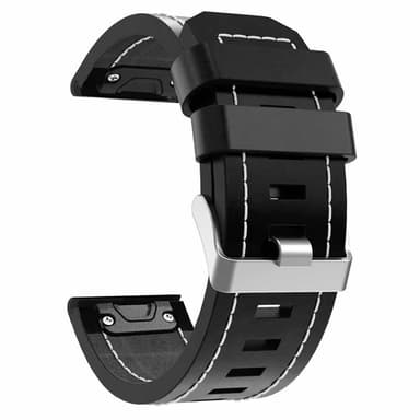 Lær klokkereim easyfit Garmin Epix Pro (51mm) - Svart