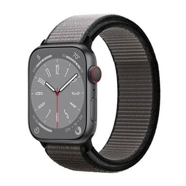 Nylon klokkerem Apple Watch 9 (45mm) - Anchor grey