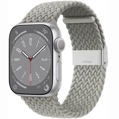 Flettet klokkerem Apple Watch 9 (45mm) - Stone