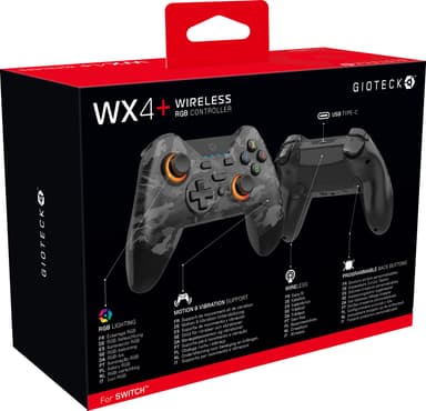 Gioteck WX-4 Plus Nintendo Switch trådløs kontroller (mørk kammo)