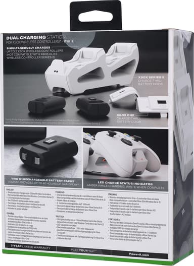 PowerA Duo Xbox basestasjon for lading av spillkontrollere (hvit)