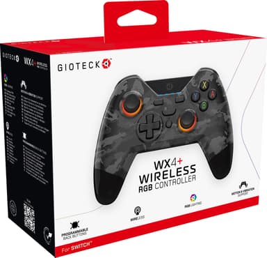 Gioteck WX-4 Plus Nintendo Switch trådløs kontroller (mørk kammo)