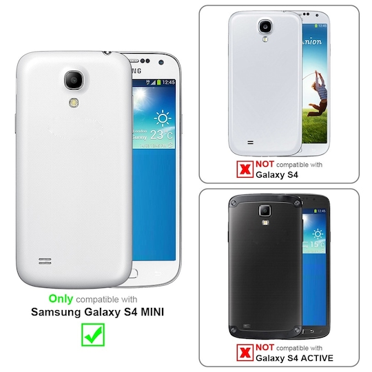 Samsung Galaxy S4 MINI lommebokdeksel etui (hvit)