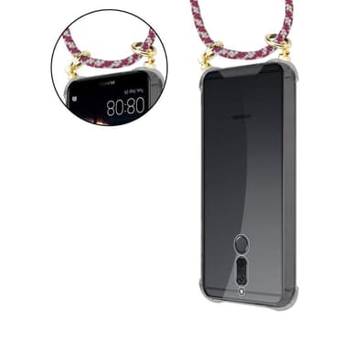 Huawei MATE 10 / NOVA 2i Deksel med Halskjede (rød)