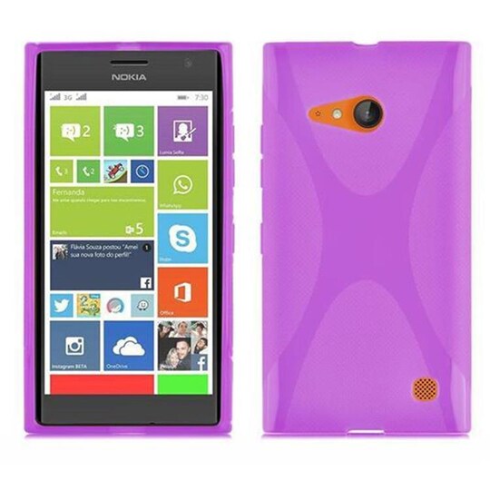 Nokia Lumia 730 Deksel Case Cover (lilla)
