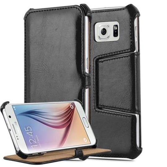 Samsung Galaxy S6 lommebokdeksel case (svart)