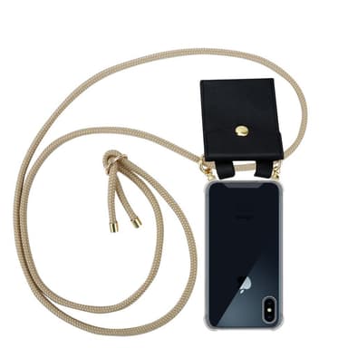 iPhone XS MAX Deksel med Halskjede (brun)