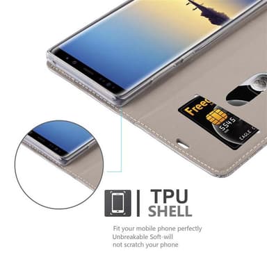 Samsung Galaxy NOTE 8 lommebokdeksel etui (grå)