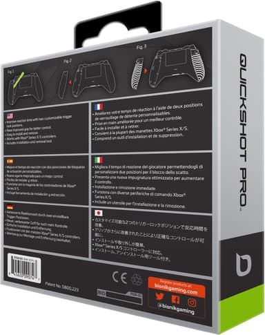 Bionik Quickshot Pro Xbox Series X/S kontrollergrep (sort/hvit)
