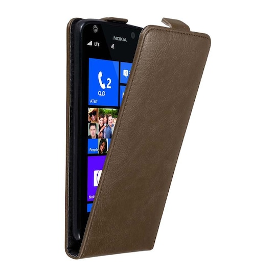 Nokia Lumia 925 deksel flip cover (brun)