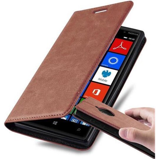 Nokia Lumia 830 lommebokdeksel case (brun)