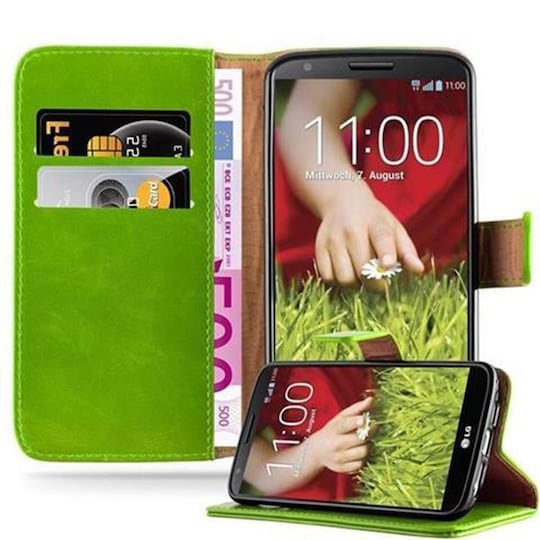 LG G2 lommebokdeksel etui (grønn)
