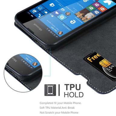 Nokia Lumia 550 Deksel Case Cover (blå)