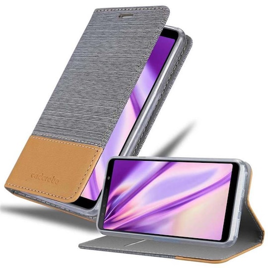Samsung Galaxy A7 2018 lommebokdeksel etui (grå)