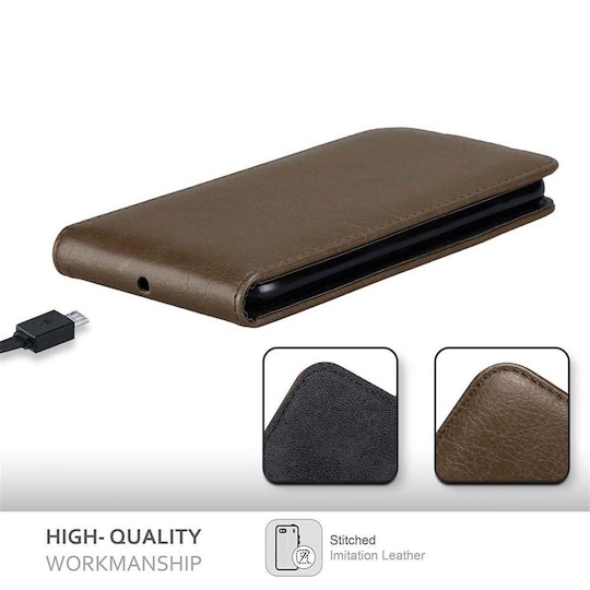 Sony Xperia C4 deksel flip cover (brun)