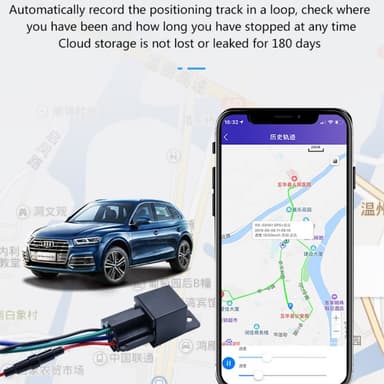 Bilrelé Sanntids GPS-tracker Tyverisikring Alarm Sikkerhet Tyveribeskyttelse