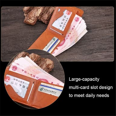 Wallet Exchange 100 Dollar Bill Money Bifold Kortholder - Brun