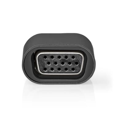 Nedis USB-C™ Adapter | USB 3.2 Gen 1 | USB-C™ Hann | VGA Hun 15p | Full HD 1080p | Rund | Nikkel belagt | Grå / Sort | Konvolutt