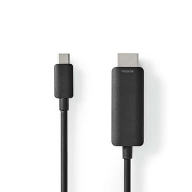 Nedis USB-C™ Adapter | USB 3.2 Gen 1 | USB-C™ Hann | HDMI ™ -kontakt | 4K@60Hz | 1.00 m | Rund | Nikkel belagt | PVC | Sort | Konvolutt