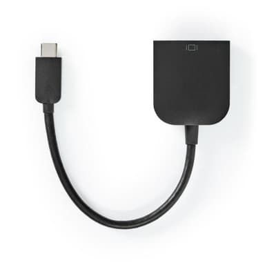 Nedis USB-C™ Adapter | USB 3.2 Gen 1 | USB-C™ Hann | VGA Hun 15p | 1920x1200 | 5 Gbps | 0.20 m | Rund | Nikkel belagt | PVC | Sort | Plastpose