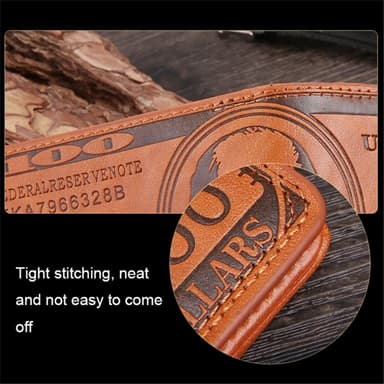 Wallet Exchange 100 Dollar Bill Money Bifold Kortholder - Brun