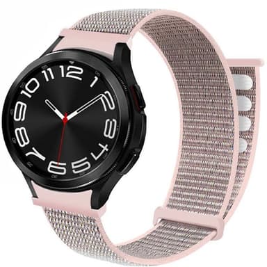 Nylon armbånd No-Gap Samsung Galaxy Watch 6 Classic (43mm) - Pink San