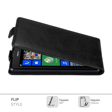 Nokia Lumia 625 deksel flip cover (svart)