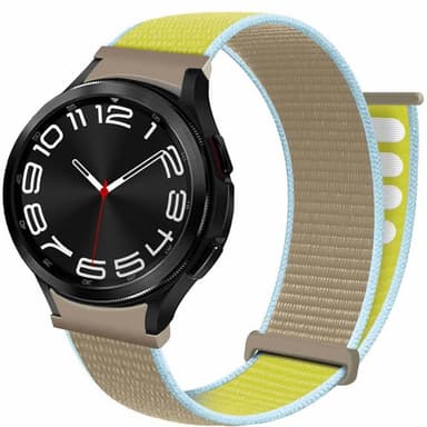 Nylon armbånd No-Gap Samsung Galaxy Watch 6 Classic (43mm) - Camel