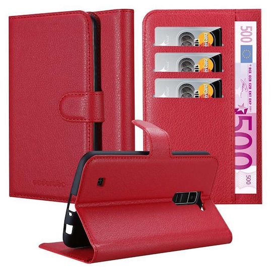 LG K10 2016 lommebokdeksel etui (rød)