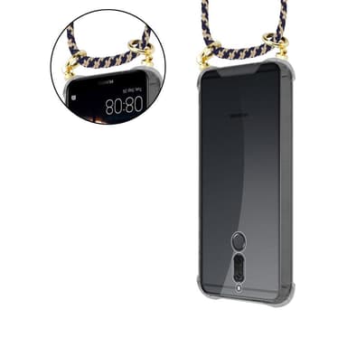 Huawei MATE 10 / NOVA 2i Deksel med Halskjede (blå)