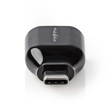 Nedis USB-C™ Adapter | USB 3.2 Gen 1 | USB-C™ Hann | USB-A Hun | 5 Gbps | Rund | Nikkel belagt | Sort | Boks