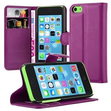 iPhone 5C lommebokdeksel etui (lilla)