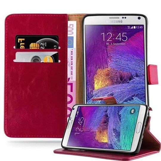 Samsung Galaxy NOTE 4 lommebokdeksel etui (rød)