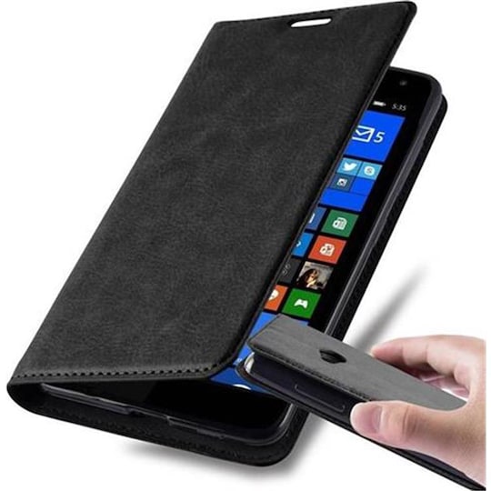Nokia Lumia 535 lommebokdeksel case (svart)