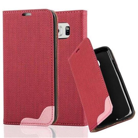 Samsung Galaxy S6 EDGE lommebokdeksel case (rød)