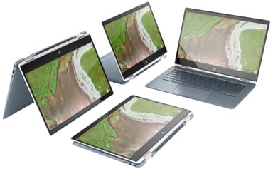 HP Chromebook x360 14-da0000no 14" 2-i-1 (hvit/grå)