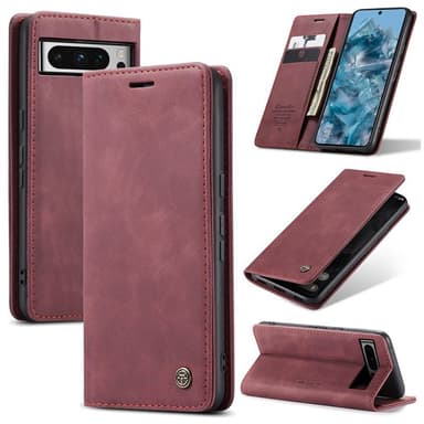 CaseMe Smart Magnet Flipdeksel Google Pixel 8 Pro - Burgund
