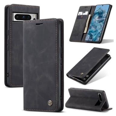 CaseMe Smart Magnet Flipdeksel Google Pixel 8 Pro - Sort